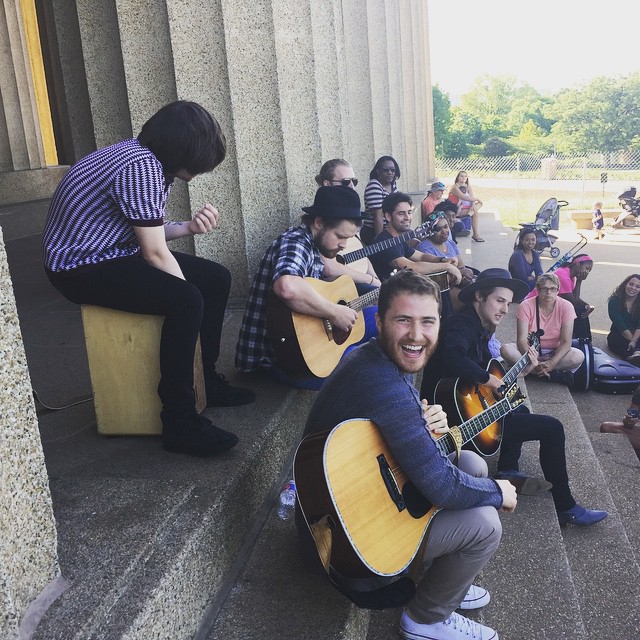 Mike Posner, Hot Chelle Rae, Chord Overstreet, Nickolas Wayne, and Adam Friedman performing at Centennial Park in Nashville, TN May 13, 2015
instagram.com/kfallazay
