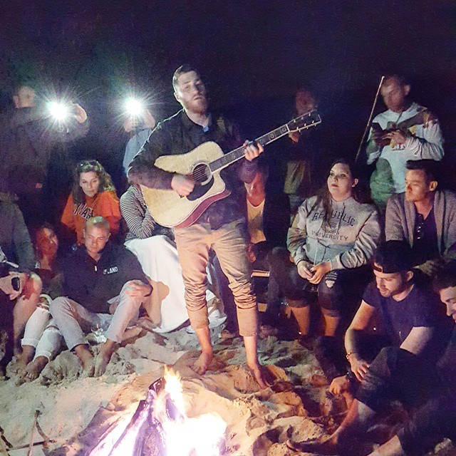 Mike Posner singing by a campfire at Flying Point Beach in Southampton, NY June 10, 2015
instagram.com/chrstiantaylor
