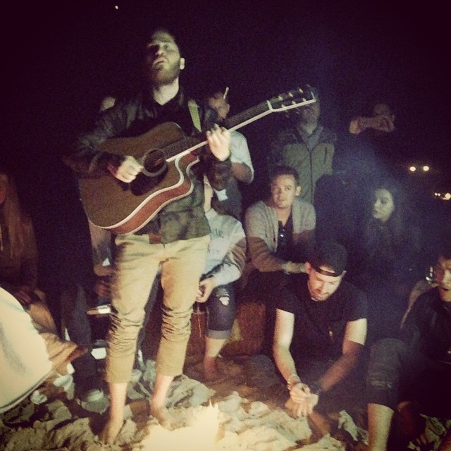 Mike Posner singing by a campfire at Flying Point Beach in Southampton, NY June 10, 2015
instagram.com/lawrencelui
