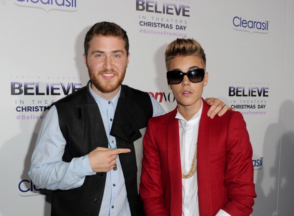 Mike Posner with Justin Bieber at Believe Movie Premiere - Los Angeles, CA 12/18/13
