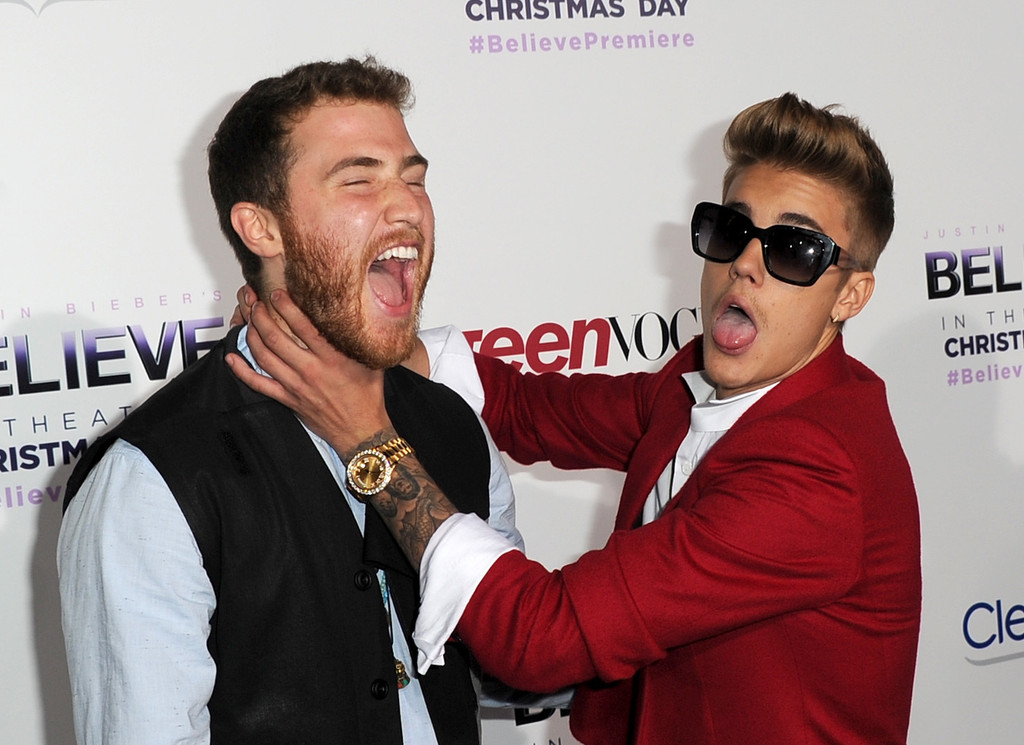 Mike Posner with Justin Bieber at Believe Movie Premiere - Los Angeles, CA 12/18/13
