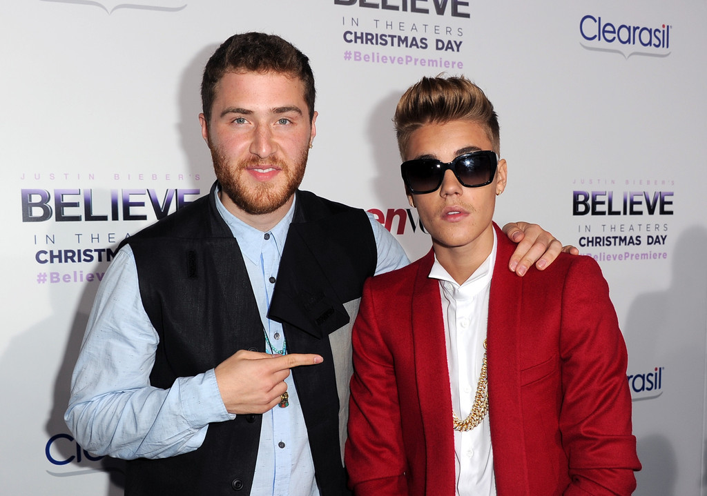 Mike Posner with Justin Bieber at Believe Movie Premiere - Los Angeles, CA 12/18/13

