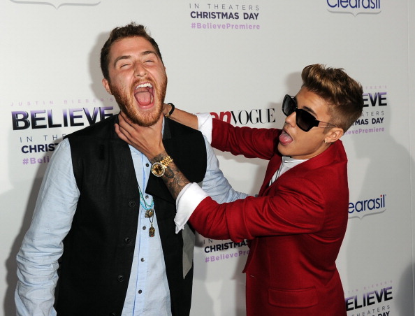 Mike Posner with Justin Bieber at Believe Movie Premiere - Los Angeles, CA 12/18/13
