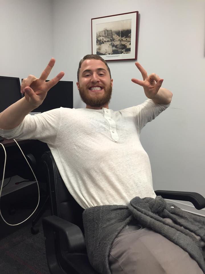 Mike Posner at the New York Daily News