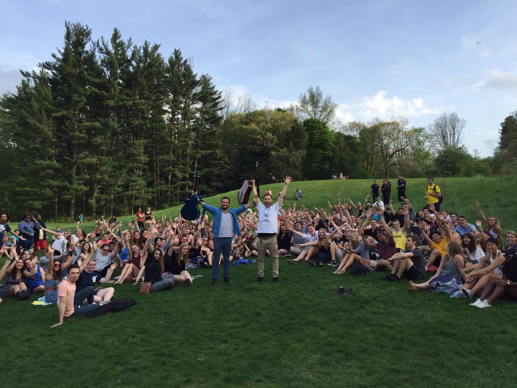 Mike Posner and Matthew Greenberg performing at Nichols Arboretum in Ann Arbor, MI May 9, 2015
Photo by Jacob Kwabena Smith
