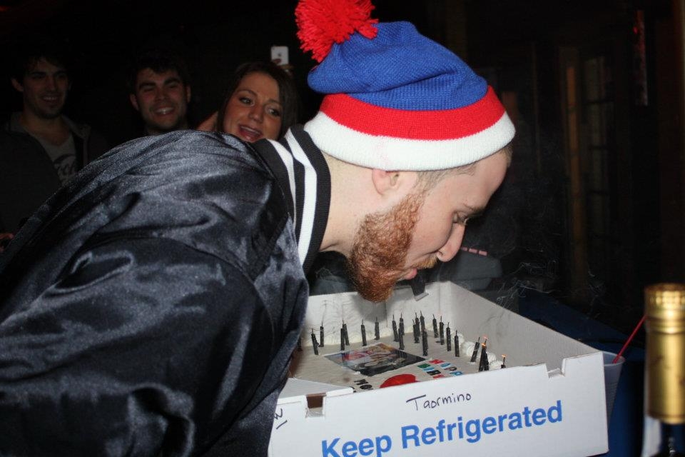 Mike Posner blowing candles out on his Birthday cake at The Roxxy
facebook.com/q102philly
