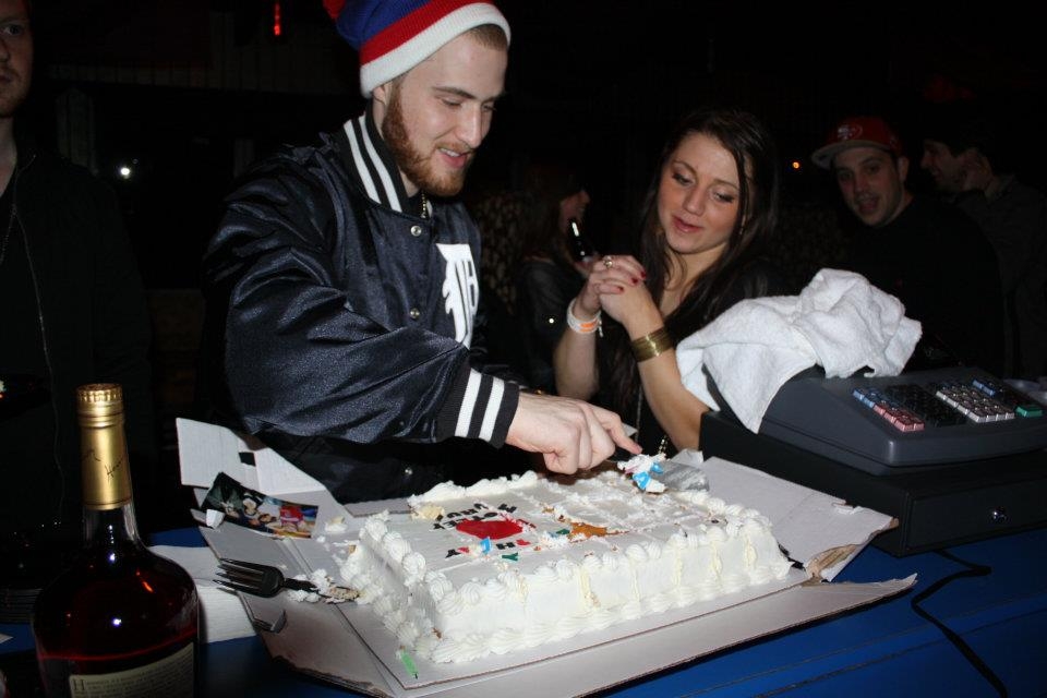 Mike Posner and his Birthday cake at The Roxxy
facebook.com/q102philly
