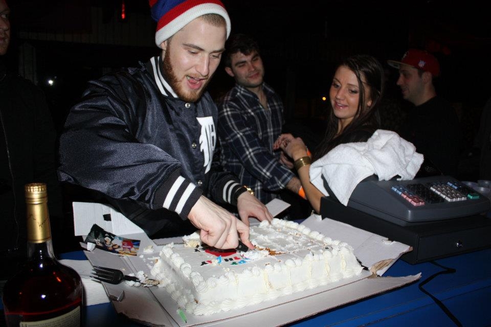 Mike Posner and his Birthday cake at The Roxxy
facebook.com/q102philly
