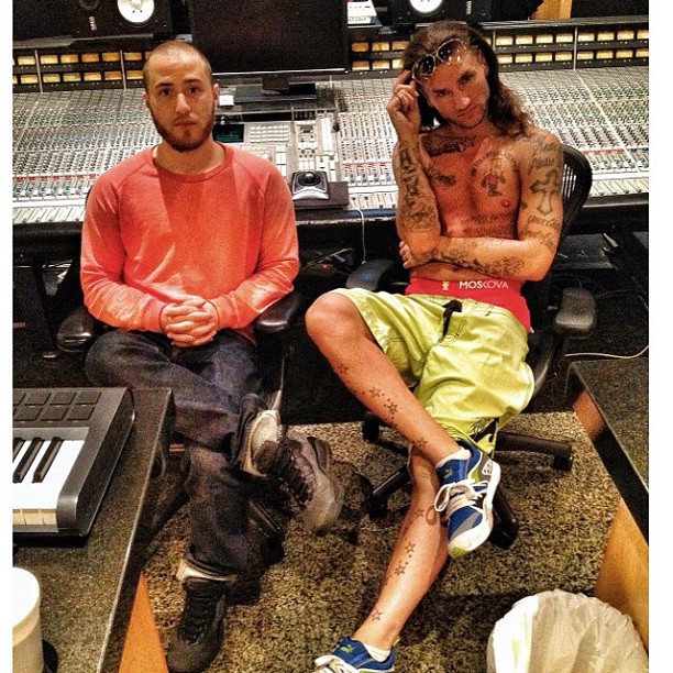 Mike Posner and RiFF RaFF in the studio 11/5/12
Photo by RiFF RaFF
