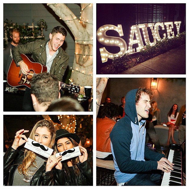 Nick Jonas and Mike Posner sing and perform at the Saucey App Party in Los Angeles, CA 11/21/2014
instagram.com/theavenuewest
