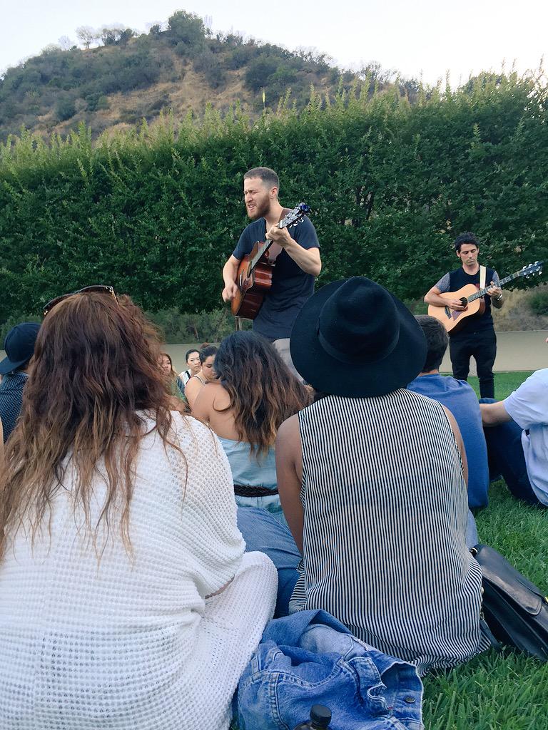 Mike Posner and Adam Friedman performing at The Getty in Los Angeles, CA June 20, 2015
twitter.com/CourtneyRood
