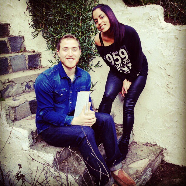 Mike Posner and celebrity barber Tracy Love after Mike's new haircut 2/20/13
Photo by Tracy Love
