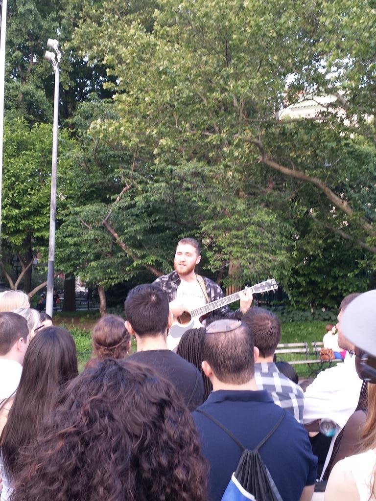 Mike Posner performing at Washington Square Park in New York, NY June 9, 2015
twitter.com/WesTheFresh
