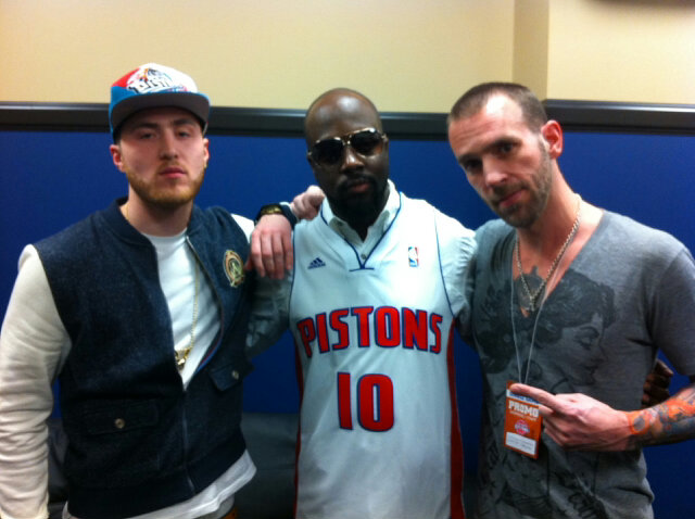 Mike Posner, Wyclef Jean and DJ David Christian
