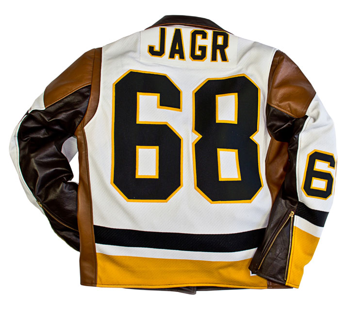 NHL's Jaromir Jagr - Jacket is Reworked from an Authentic Vintage Jersey
DrRomanelli.com
