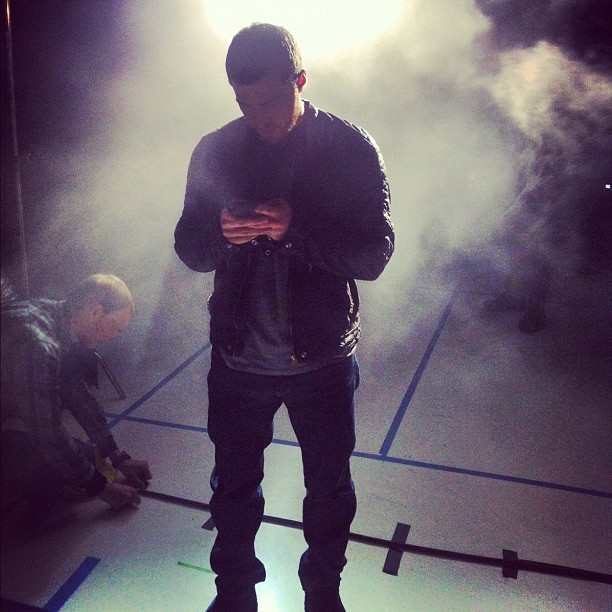 Mike Posner on the set of his new music video 2/22/13
