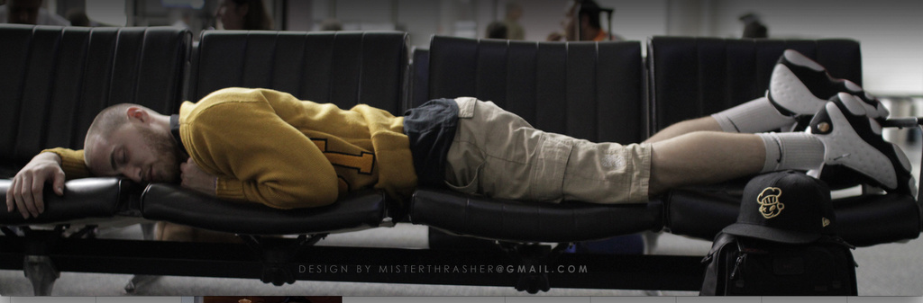 Sleeping in an airport
