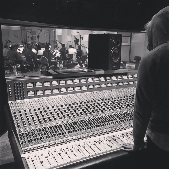 Mike Posner in the studio with a 30 piece orchestra 11/5/2014
