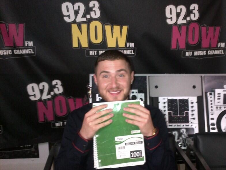 Mike Posner at 92.3 NOW in NYC 8/5/13
