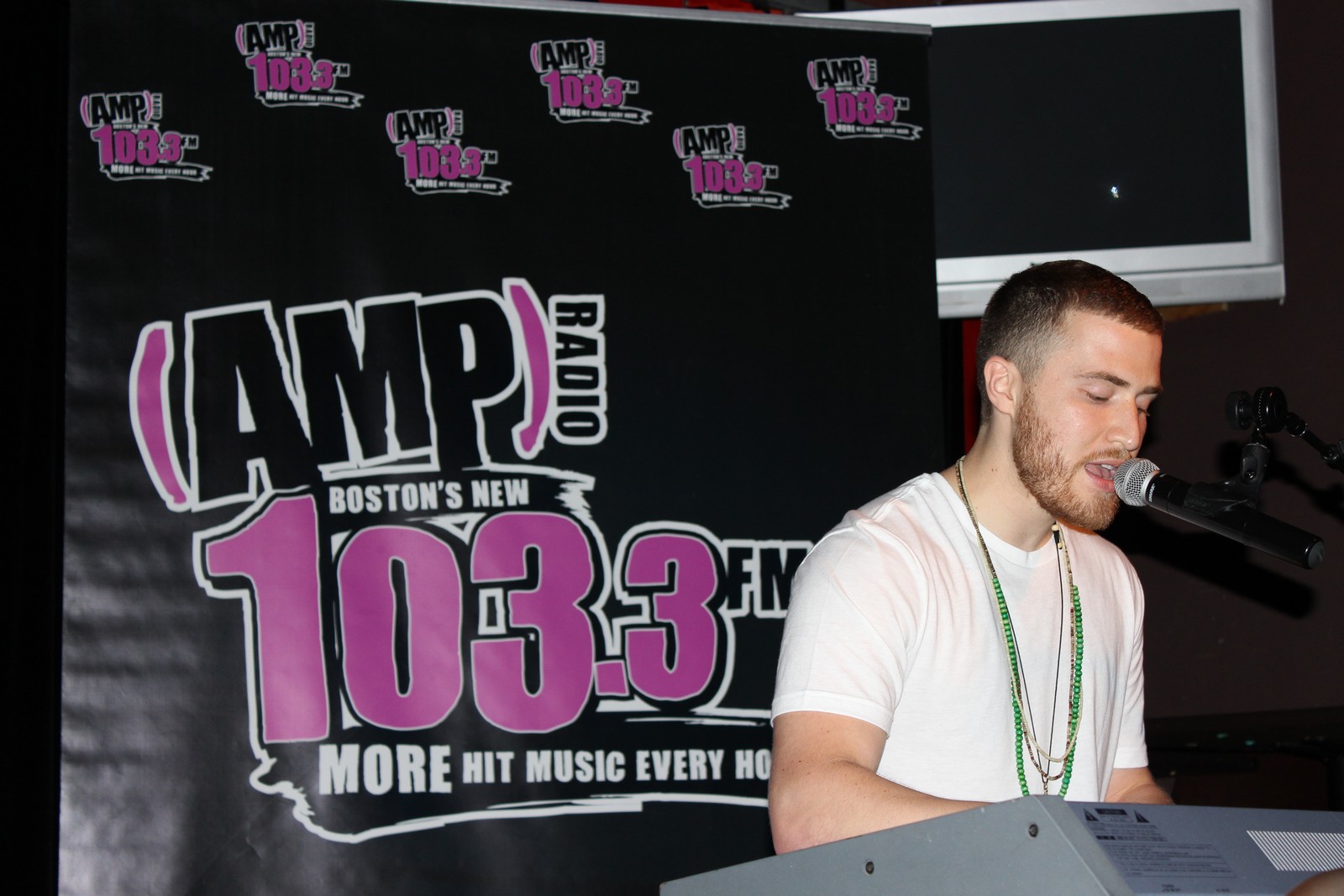 Mike Posner performing at the 103.3 AMP Radio Believe Tour Pre-Party in Boston, MA 7/20/13
1033ampradio.cbslocal.com
