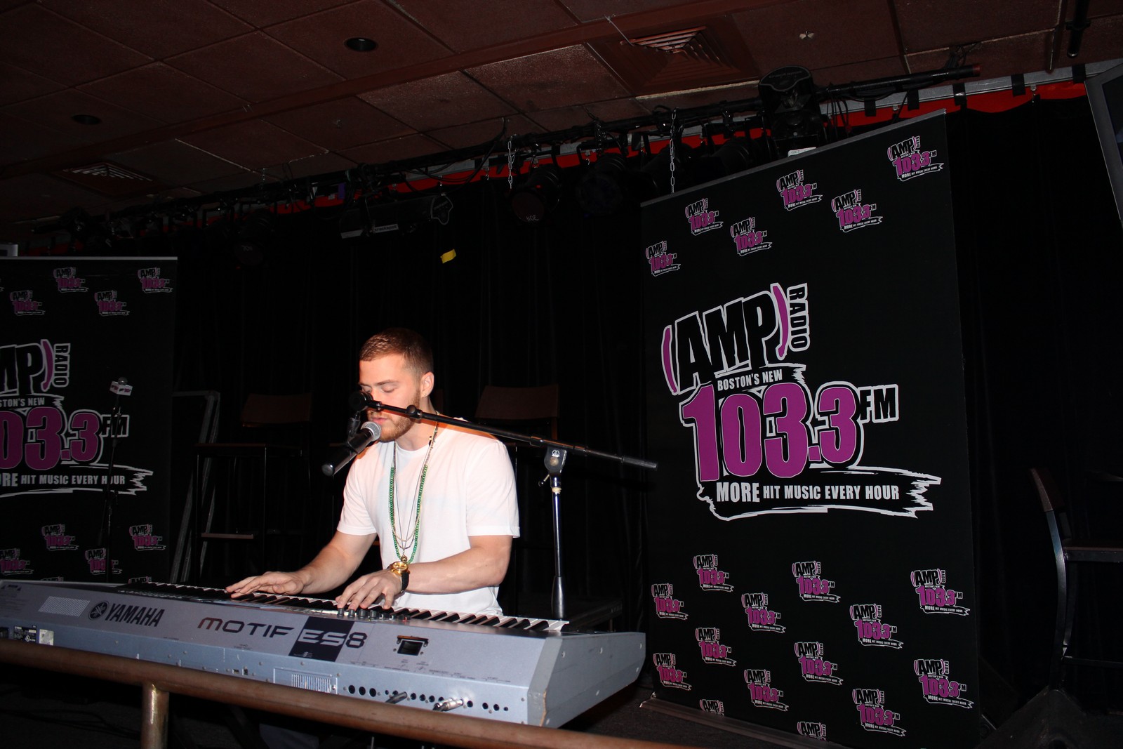 Mike Posner performing at the 103.3 AMP Radio Believe Tour Pre-Party in Boston, MA 7/20/13
1033ampradio.cbslocal.com
