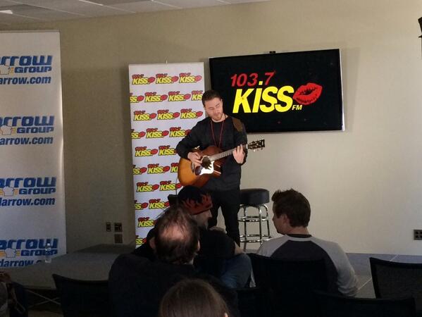 Mike Posner at 103.7 KISS FM in Milwaukee, WI 2/27/14
Twitter.com @KISS_FM_LIVE
