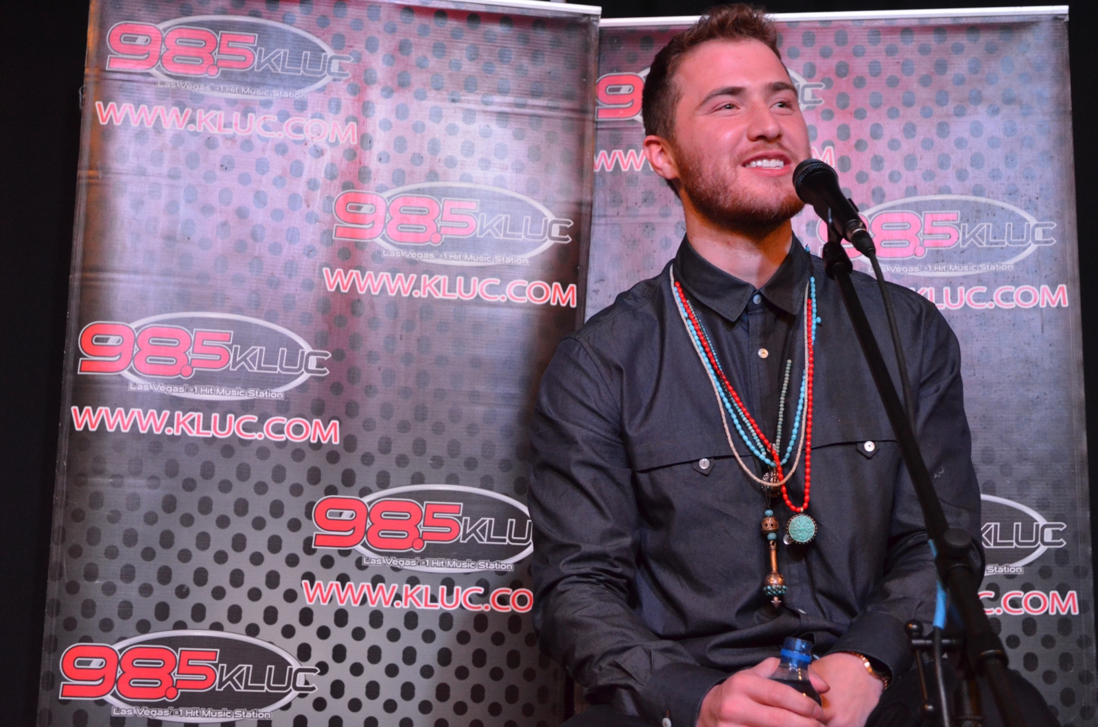 Mike Posner at 98.5 KLUC radio station - Las Vegas, NV 1/22/14
kluc.cbslocal.com
