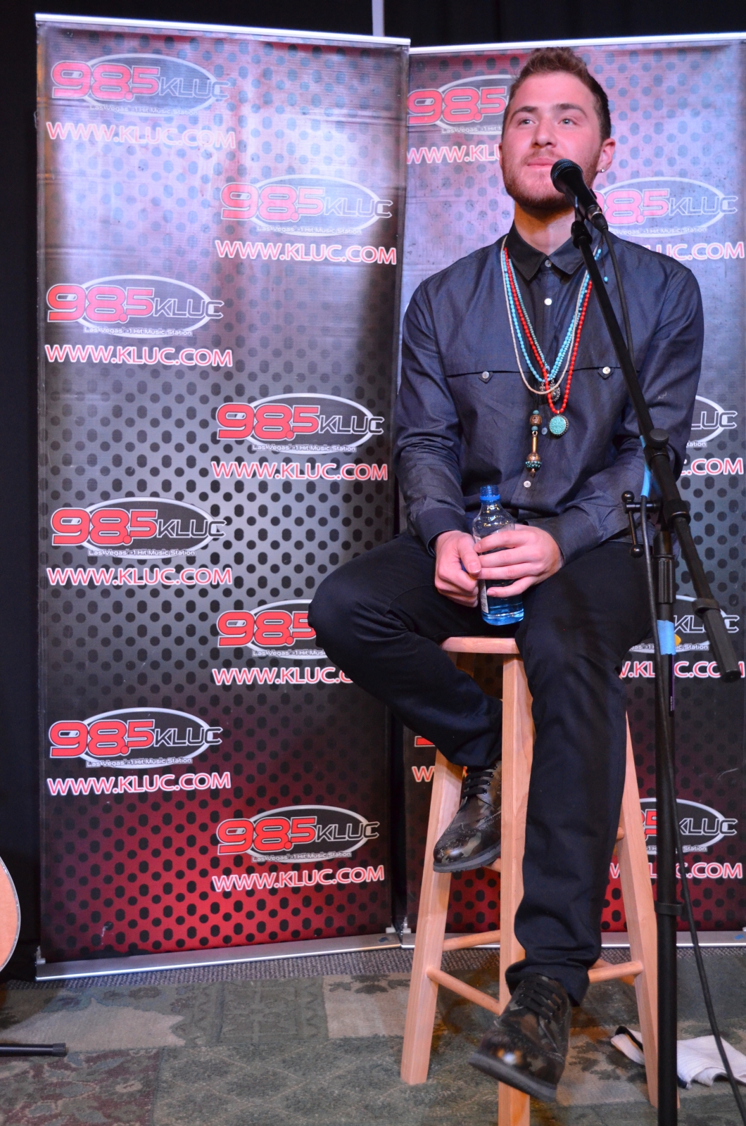 Mike Posner at 98.5 KLUC radio station - Las Vegas, NV 1/22/14
kluc.cbslocal.com
