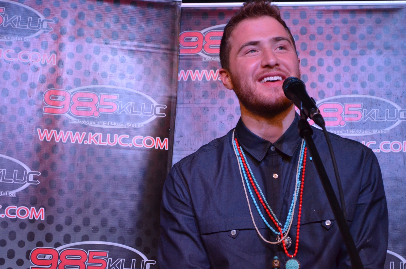 Mike Posner at 98.5 KLUC radio station - Las Vegas, NV 1/22/14
kluc.cbslocal.com
