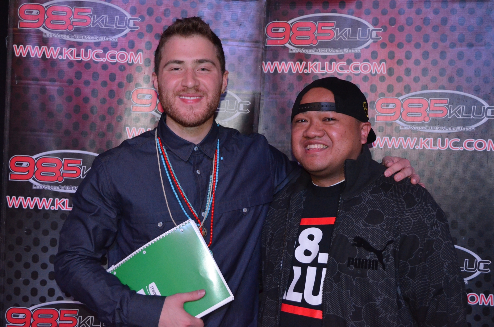 Mike Posner at 98.5 KLUC radio station - Las Vegas, NV 1/22/14
kluc.cbslocal.com
