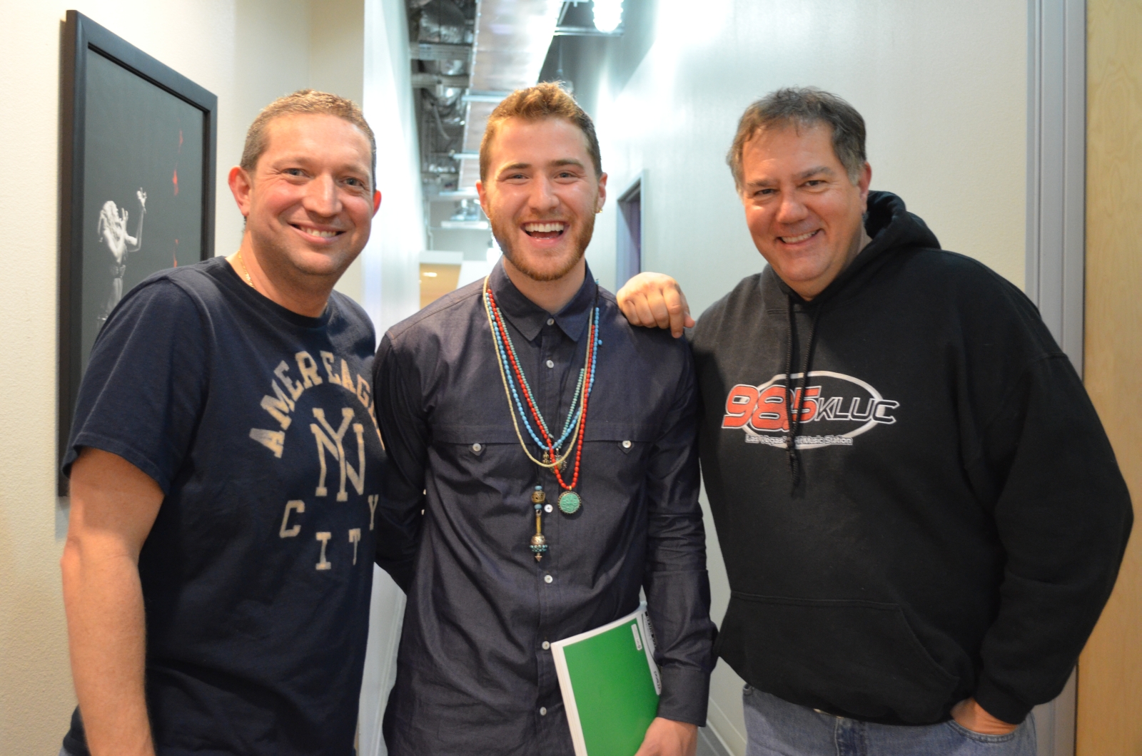 Mike Posner at 98.5 KLUC radio station - Las Vegas, NV 1/22/14
kluc.cbslocal.com
