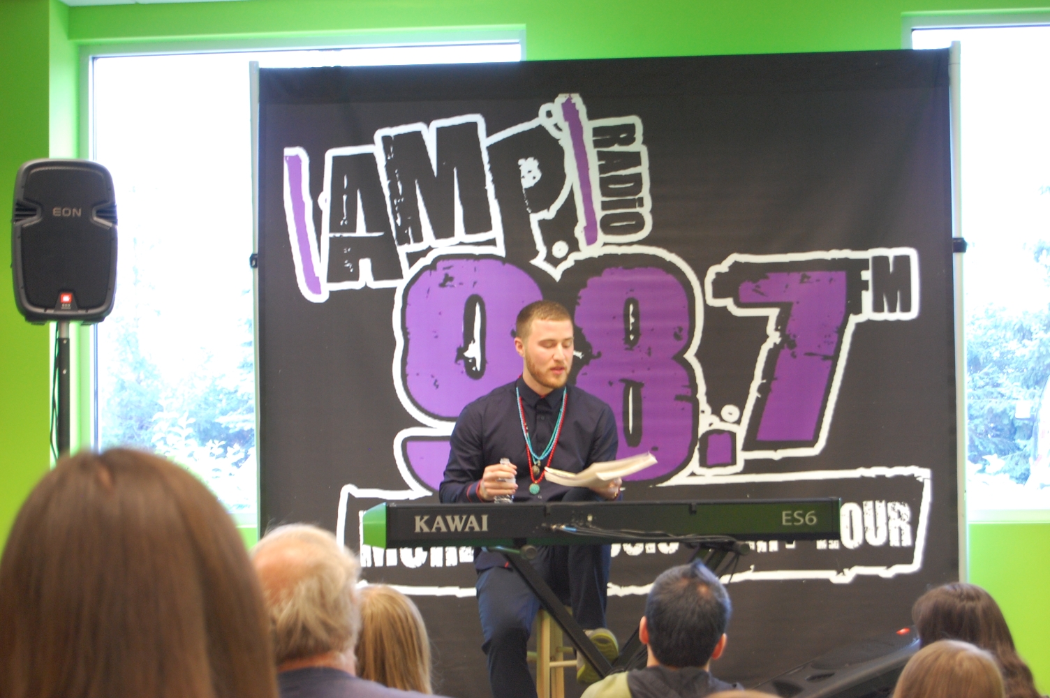 Mike Posner at 98.7 FM AMP Radio's Switch Party - Southfield, MI 7/29/13
987ampradio.cbslocal.com
