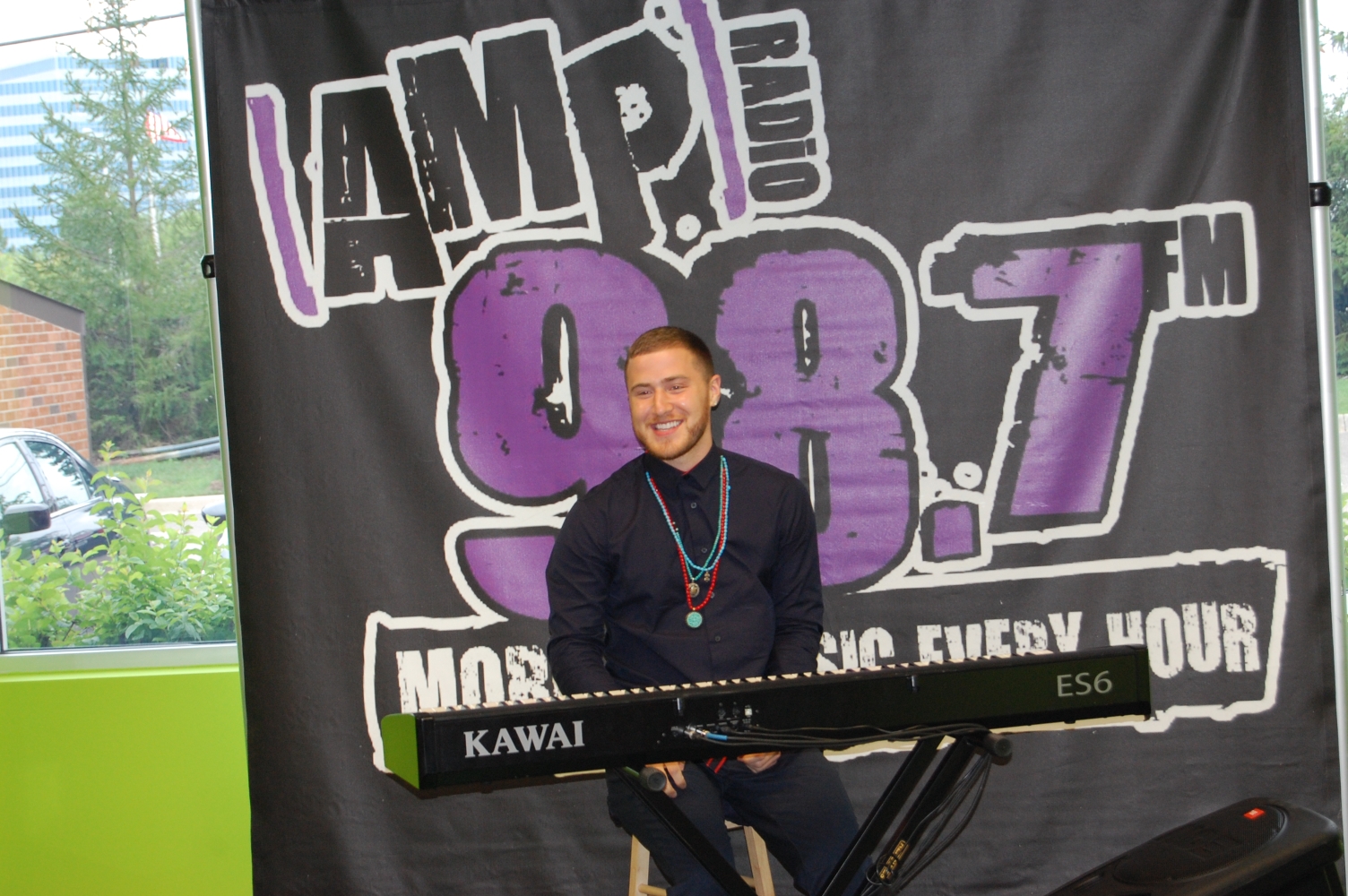 Mike Posner at 98.7 FM AMP Radio's Switch Party - Southfield, MI 7/29/13
987ampradio.cbslocal.com
