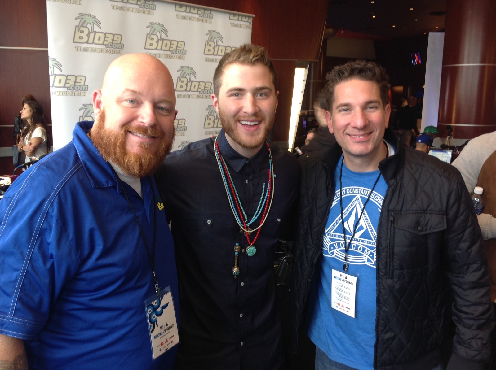 Mike Posner with Big Mama & The Wild Bunch of B103.9 (Estero, FL) at the Pre-Grammy Awards - Los, Angeles, CA 1/24/14
b1039.com
