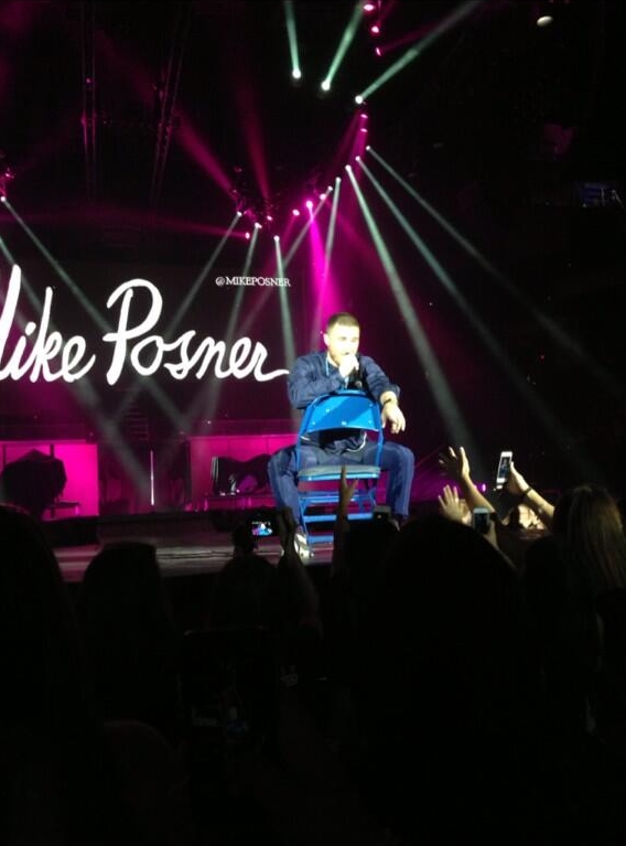 Mike Posner performing on the Believe Tour in Hartford, CT 7/18/13
