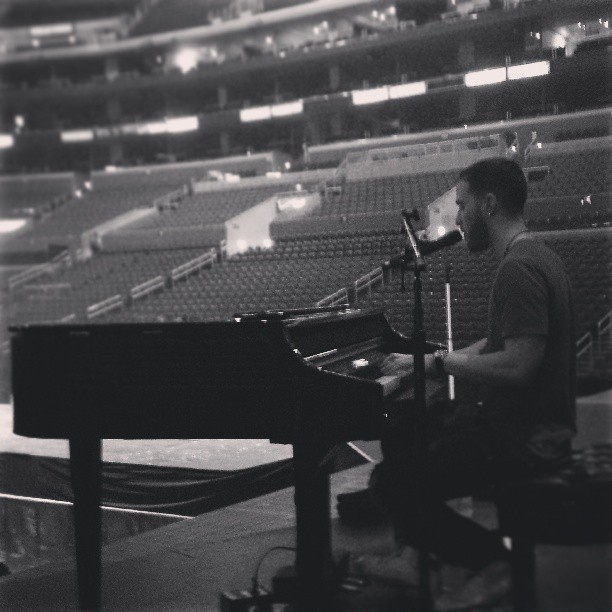 Mike Posner on the piano during soundcheck on the Believe Tour in Los Angeles, CA 6/24/13
Photo by Scrappy
instagram.com/scrappy
