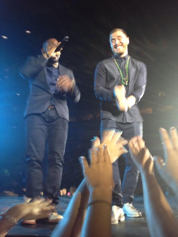 Mike Posner and DJ Dubz performing on the Believe Tour in Philadelphia, PA 7/17/13
