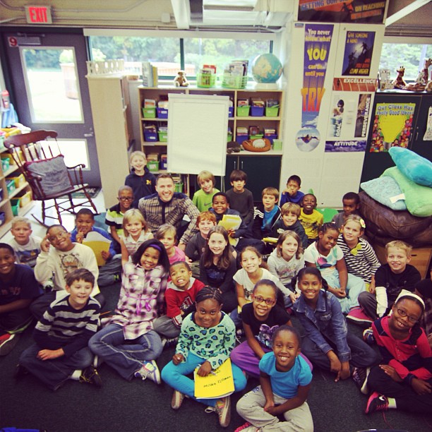 Mike Posner visiting students at Bingham Farms Elementary - Bingham Farms, MI 9/23/13 
Photo by Mike Posner
instagram.com/mikeposner
