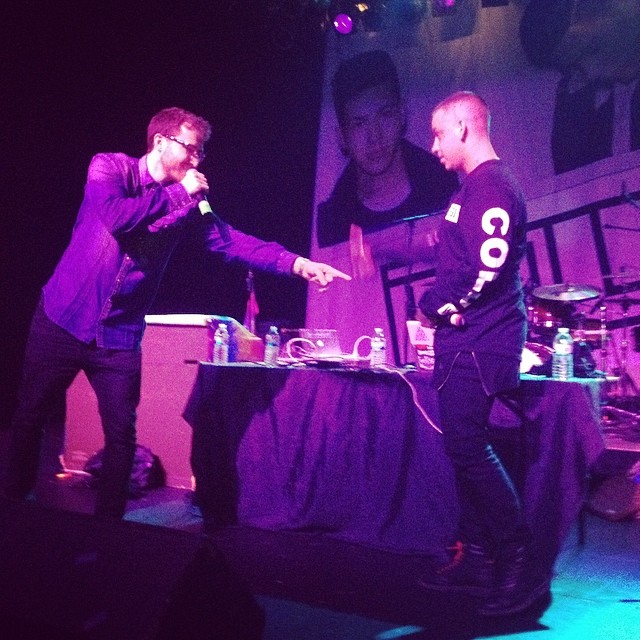 Mike Posner made a surprise appearance onstage with Mat "Blackbear" Musto in Philadelphia, PA 3/30/14
Instagram @heatherrls
