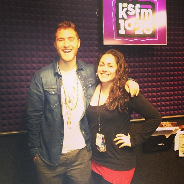 Mike Posner at 102.5 KSFM radio station - Sacramento, CA 1/8/14
Instagram @bre_z_22
