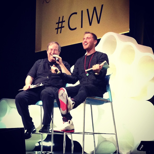 Mike Posner and host Lin Brehmer at Chicago Ideas Week - Chicago, IL 10/17/13
Instagram @stephen7leonard
