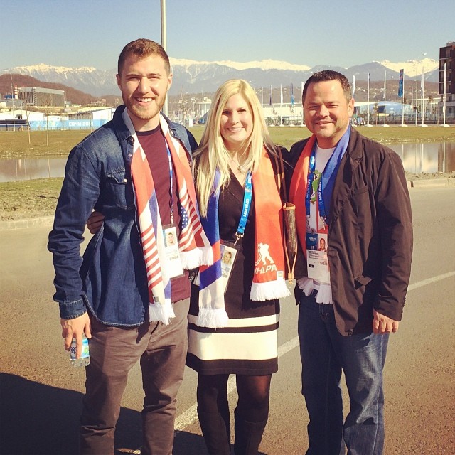 Mike Posner with Dan Milstein and friend at The Sochi 2014 Winter Olympics in Sochi, Russia - February 15, 2014
instagram.com/mikeposner
