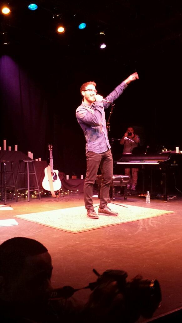 Mike Posner performing on his Unplugged Tour at City Theatre in Detroit, MI 4/6/14
Twitter @ABELIEBER143
