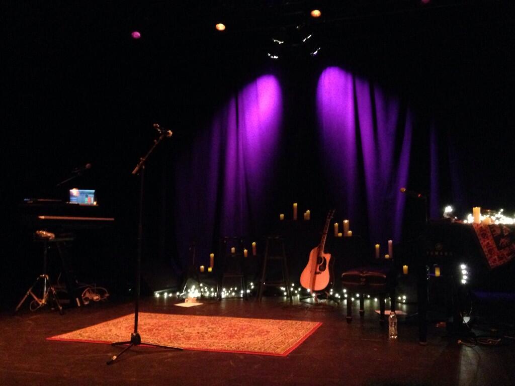 Mike Posner's stage on his Unplugged Tour at City Theatre in Detroit, MI 4/6/14
Twitter @terconway
