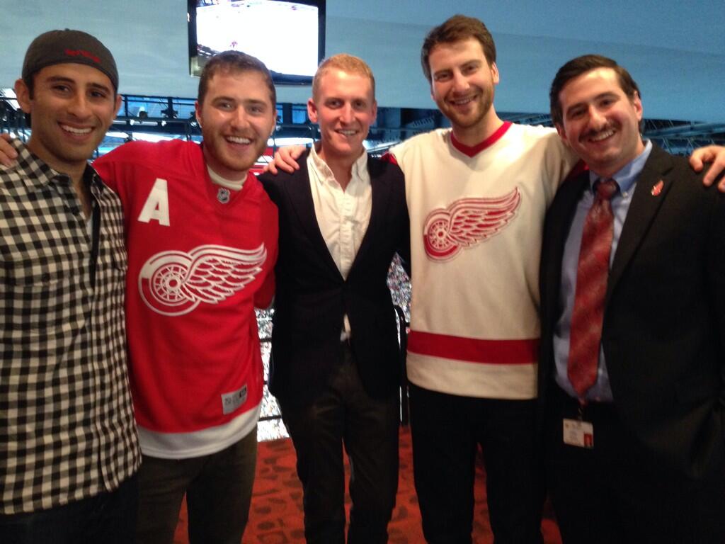 Mike Posner attending the Detroit Red Wings vs. Boston Bruins game - Detroit, MI 11/27/13
Photo by Mike Posner
