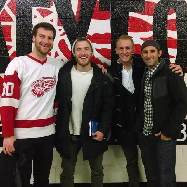 Mike Posner attending the Detroit Red Wings vs. Boston Bruins game - Detroit, MI 11/27/13
Twitter @davidweisman
