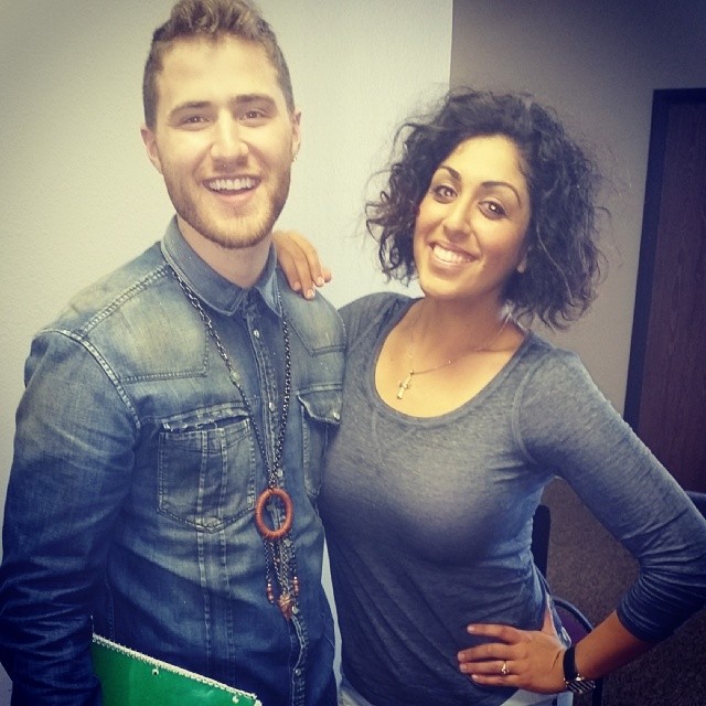 Mike Posner with Diana Wehbe of 99.1 KGGI - Riverside, CA 1/17/14
Instagram @dianamwehbe
