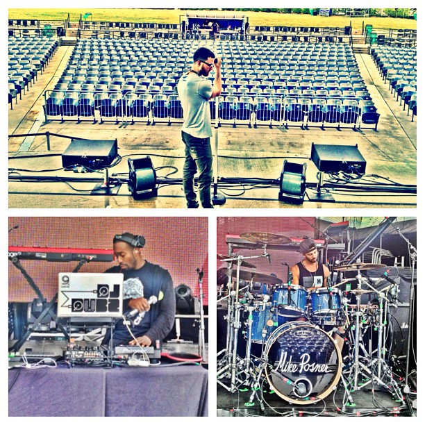 Mike Posner, DJ Dubz, and Greg Petersen at soundcheck on the Warrior Tour in Charlotte, NC 8/15/13
Photo by DJ Dubz
instagram.com/iamdjdubz
