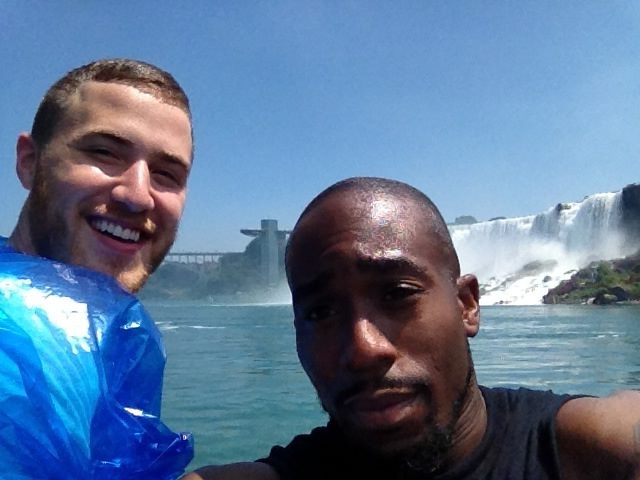 Mike Posner and DJ Dubz on the Maid of the Mist boat tour of Niagara Falls 7/15/13
Photo by DJ Dubz
facebook.com/IamDJDubz
