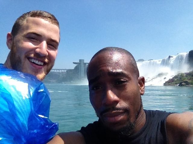 Mike Posner and DJ Dubz on the Maid of the Mist boat tour of Niagara Falls 7/15/13
Photo by DJ Dubz
facebook.com/IamDJDubz
